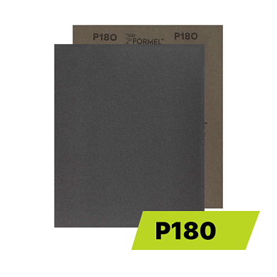 Водостойкая бумага WATERPROOF 230*280 мм, латексная пропитка 30%, зерно Р180 FORMEL 85957320180