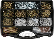 Набор шурупов с набором пластмассовых дюбелей 620 шт. Yato YT-36500