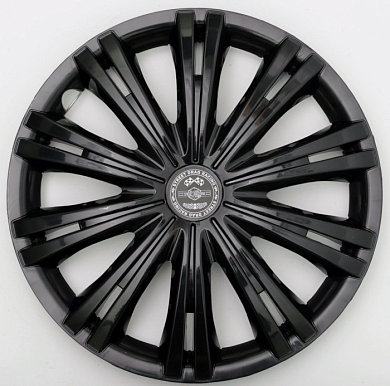 Колпак декоративный автомобильный Гига черный глянец 15" (4 шт) Star S15096