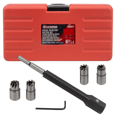 Набор фрез для чистки и восстановления посадочных мест дизельных форсунок 6 пр ForceKraft FK-906G1