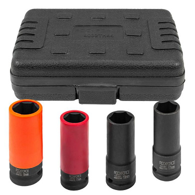 Набор головок ударных тонкостенных 4 пр. 6-гр. 1/2'' 17, 19 мм RockForce RF-4032TH44