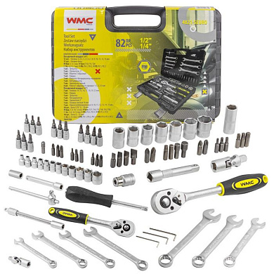 Набор инструментов 82 пр. 1/4''&1/2'', 6-гр, 4-22 мм WMC TOOLS WMC-4821-5EURO