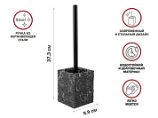 Ершик с подставкой STONEWAVE, черный, PERFECTO LINEA 35-130804