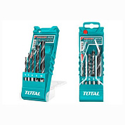 Набор спиральных сверл по дереву 4-10 мм 5 пр TOTAL TACSD7056