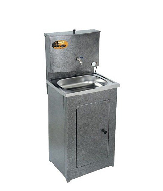 Умывальник дачный ЛЮКС, с подогревом, нержавеющая мойка, цвет серебро Вихрь 74/4/3