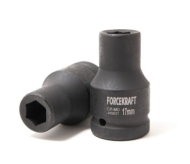 Ударная торцевая головка 17 мм. 6-гр. 1'' ForceKraft FK-4858017