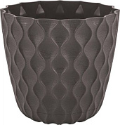 Горшок для цветов InGreen Wave с дрен. сеткой и съемным поддоном 1,4л, D145мм, Пластик Репаблик IG650110011