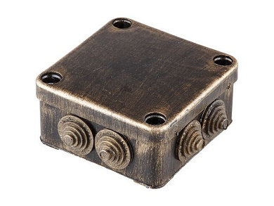 Коробка распаечная ОП 95х95х45мм, бронза, 7 мембр. вх. IP44, КЭМ 5-10-7, Юпитер JP7113-25