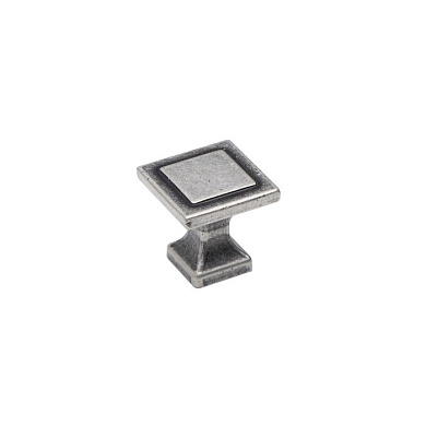 Ручка меб. кнопка мет. SQUARE античное серебро AKS 93209