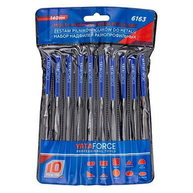 Набор надфилей разнопрофильных 140 мм, 10 пр. YATAFORCE YF-6163