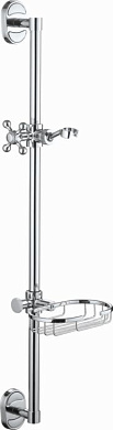 Душевая штанга, нержавеющая сталь + цинк, хром Ledeme L8019