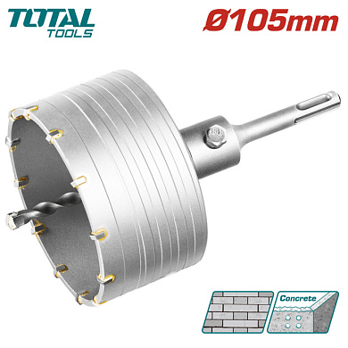 Коронка SDS-plus 105 мм TOTAL TAC4301051