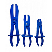 Зажимы пластмассовые с фиксатором, набор 3 пр H-D HD-0840