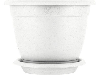 Горшок для цветов с подставкой, 2,1 л., Борнео, мраморный, INGREEN ING42019FМР