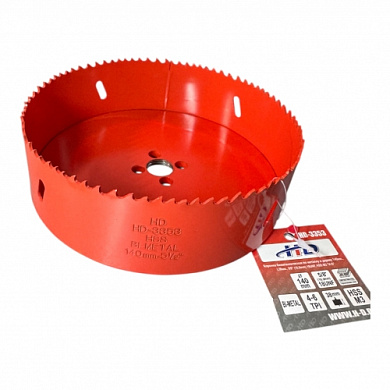 Коронка биметаллическая по металлу и дереву 140 мм., L38 мм., 5/8"-18UNF, HSS M3 H-D HD-3353