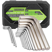 Набор Г-образных ключей HEX (6-гр) 2-19 мм, TORX T25, T30, T40 13+3 пр ForsLine FL-5137D+3