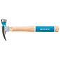Молоток-гвоздодер, 280 г, угол 75, магнит, обрезиненная рукоятка American hickory GROSS 10417