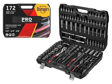Набор инструментов 172 пр. 1/4'',3/8''&1/2'' PRO STARTUL STUTTGART PRO-172S