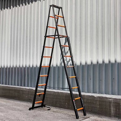 Стремянка телескопическая алюм. бытовая 3.2 м, 11+11 ступ. ISMA ISMA-UP320-2