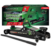 Домкрат подкатной гидравлический 3 т, 85-385 мм, низкопрофильный с поворотной ручкой RockForce RF-TR8204