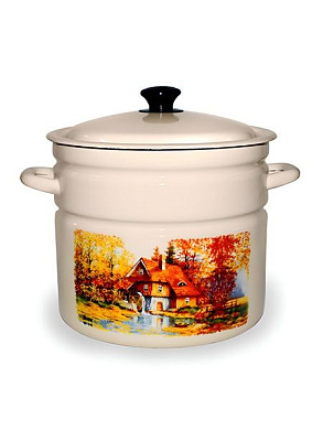 Кастрюля цил.борт. 12л (слоновая) Старая мельница Керченский металлургический завод 41804-242/6-У2СлСМ