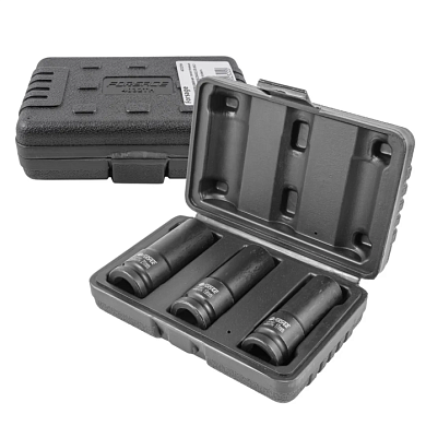 Набор ударных головок для литых дисков 17, 19, 21 мм 3 пр 1/2'' 6-гр Forsage F-4032TH