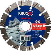 Круг алмазный по бетону 125x22,23 мм, сегментный Krugo 81051250250