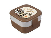 Контейнер для обеда, 0,4+0,4 л - совы IDEA М1232