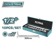Набор головок 1/2" 6-гр. 10-24 мм 10 пр. TOTAL THTL121101