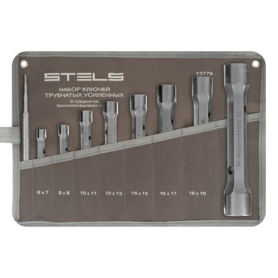Набор ключей трубок торцевых усиленных 9 пр., CrV Stels 13779