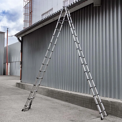 Стремянка телескопическая алюм. бытовая 4.4м 15+15 ступ. Scheppach Sch-UP440-2