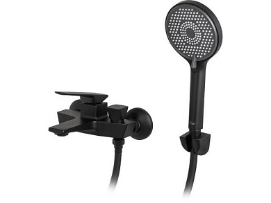 Смеситель для ванны Lt D35, серия Lily черный, на стену, короткий излив A-five A5-1232