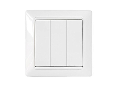 Выключатель 3 клав. (cкрытый, 10А) белый, Стиль, Bylectrica С0510-805