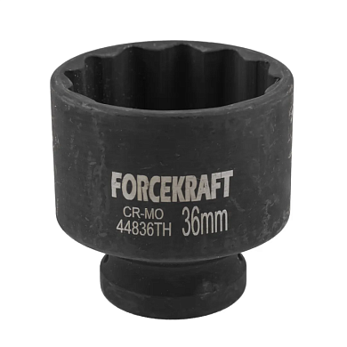 Головка ударная тонкостенная 36 мм 12-гр 1/2'' ForceKraft FK-44836TH