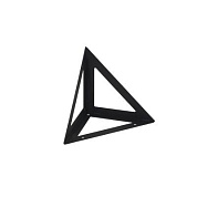 Полкодержатель мет. RISE 130*130*130*1.5 черный AKS 124294