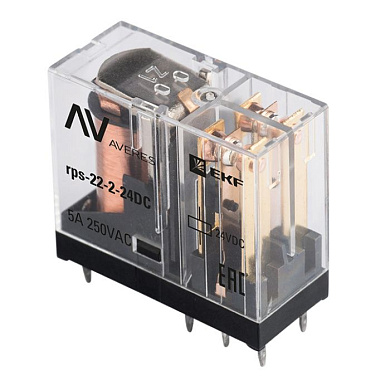 Реле промежуточное РП slim 22/2 5A 24В DC EKF AVERES rps-22-2-24DC