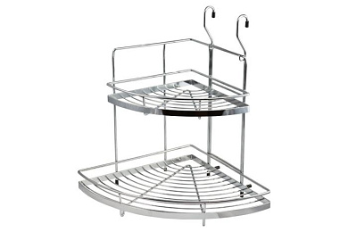 Корзина на трубу d16 угловая двойная большая CWJ201D хром AKS 11312