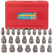 Набор головкок-экстракторов для извлечения поврежденных болтов/гаек 25 пр ILOforce IF-630025B