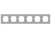 Рамка 6-ая горизонтальная серая, RITA, Mutlusan 22208001603