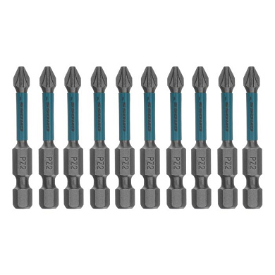 Набор бит торсионных PZ2x50 мм, для ударных шуруповертов, отрывн., 10 шт Gross 114095