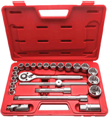 Набор инструментов 24 пр. 12-ти гран. 8-32 мм 1/2'' BAUM 237S2