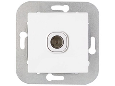 Розетка 1-ая телевизионная (скрытая) белая, Уют, Bylectrica ТР-047