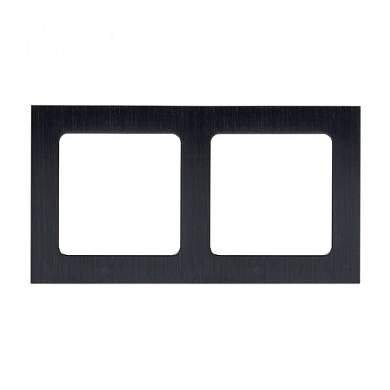 Стокгольм Рамка 2-местная металлическая черная EKF PROxima EZM-G-303-10