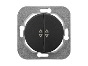 Выключатель 2 клав. промежуточный (cкрытый, 10А) графит, Прованс, (перекрестный) Bylectrica С(6+6) 10-3363гр