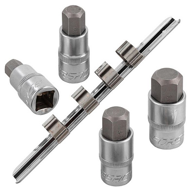 Набор головок-бит HEX 1/2'' 4 пр. Forsage F-40917