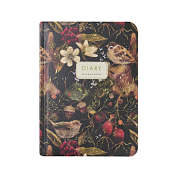 Ежедневник недатированный "Fauna. Воробей", А6, 240 страниц, черный