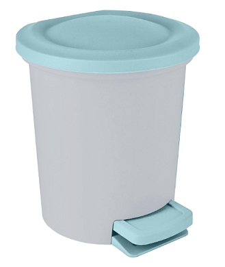 Контейнер для мусора с педалью Vogue 6 л небесный Пластик Репаблик SV4046НБС-2PS