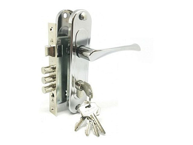 Замок врезной Зенит ЗВ7-60.1, хром ЗЕНИТ БП-00010466