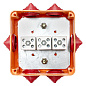 Коробка огнестойкая 100х100х50мм IP55, 3 двойных клеммника 1,5-10 мм2 EKF plc-kmrf-100-6-10