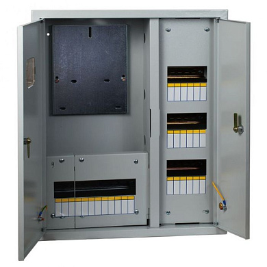 Щит учетно-распред, встраиваемый ЩУРв 3/30 двухдверный (620х530х165) IP31 EKF PROxima mb13-3/30-2